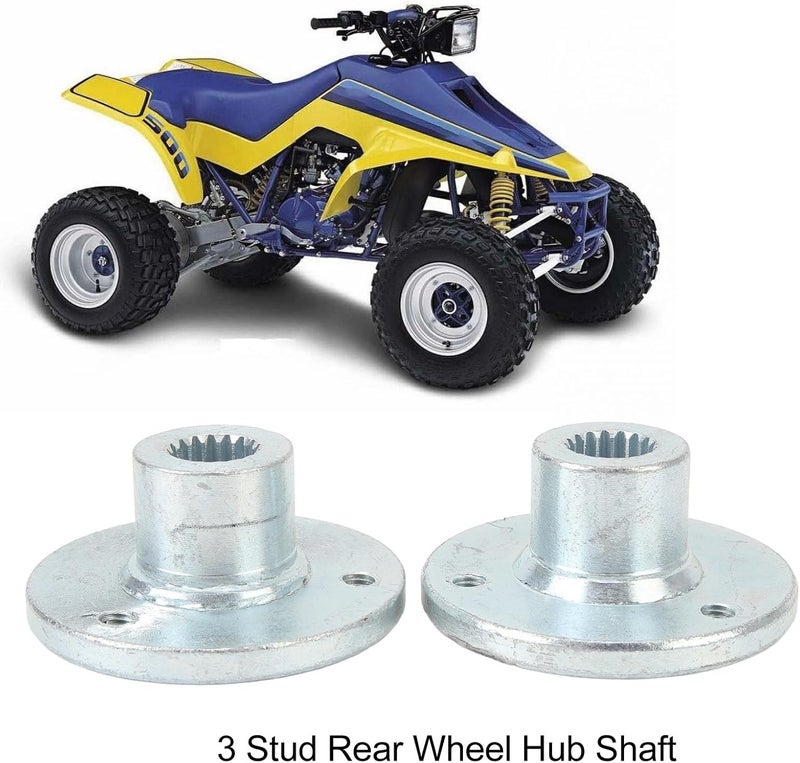 DAUERHAFT 3 Stud Rear Wheel Hub Shaft, Steel Alloy Rear Kart Wheels, 17T Tooth Atv Wheel Hub for Quad Bike ATV Dune Kart with 5 Inch Tires - Image 5